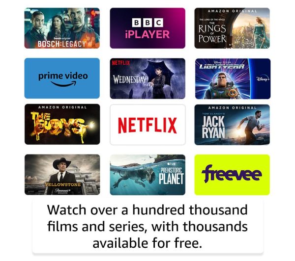 AMAZON Omni QLED Series Fire TV QL43F601U 43" Smart 4K Ultra HD HDR TV with Amazon Alexa