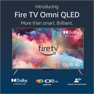 AMAZON Omni QLED Series Fire TV QL55F601U 55" Smart 4K Ultra HD HDR TV with Amazon Alexa