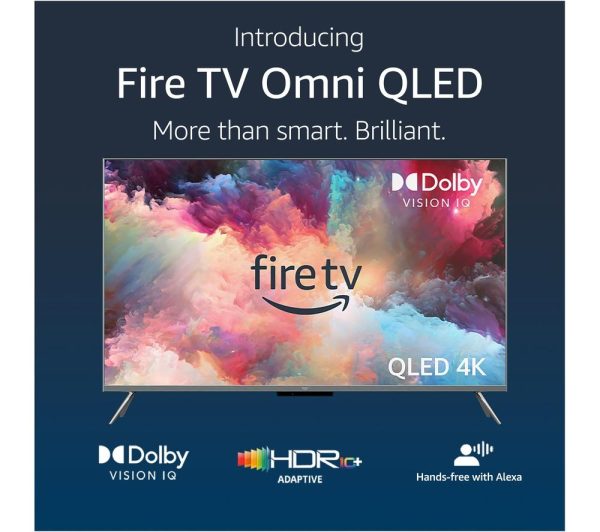 AMAZON Omni QLED Series Fire TV QL55F601U 55" Smart 4K Ultra HD HDR TV with Amazon Alexa