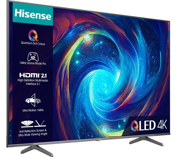 HISENSE 55E7KQTUK PRO 55" Smart 4K Ultra HD HDR QLED TV with Amazon Alexa