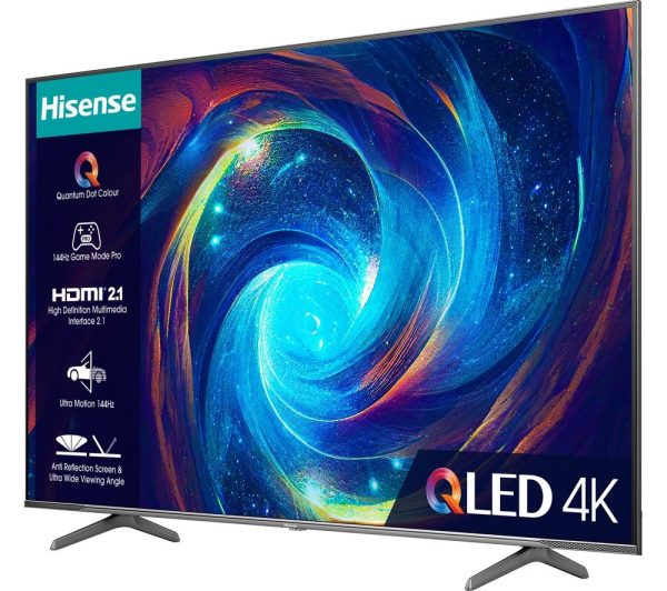 HISENSE 55E7KQTUK PRO 55" Smart 4K Ultra HD HDR QLED TV with Amazon Alexa