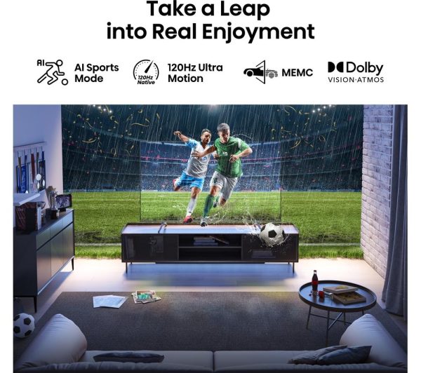 HISENSE 55E7KQTUK PRO 55" Smart 4K Ultra HD HDR QLED TV with Amazon Alexa