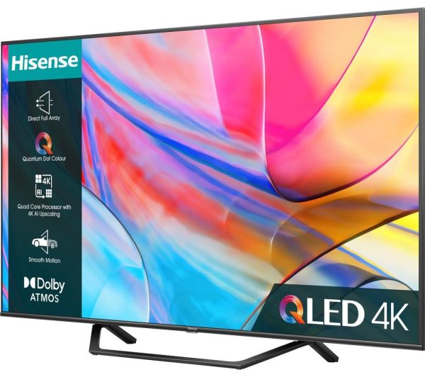 HISENSE 55A7KQTUK 55" Smart 4K Ultra HD HDR QLED TV with Amazon Alexa