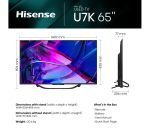 HISENSE 65U7KQTUK 65" Smart 4K Ultra HD HDR Mini-LED TV with Amazon Alexa