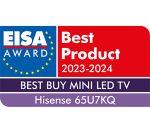 HISENSE 65U7KQTUK 65" Smart 4K Ultra HD HDR Mini-LED TV with Amazon Alexa