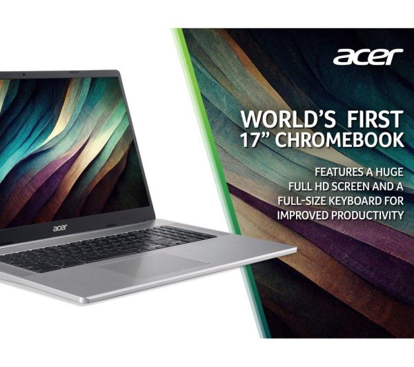 ACER 317 17.3" Chromebook - IntelÂ® PentiumÂ®, 128 GB eMMC, Silver