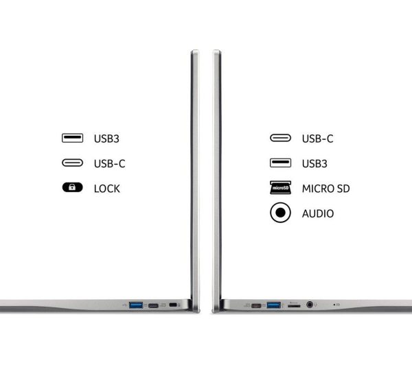 ACER 317 17.3" Chromebook - IntelÂ® PentiumÂ®, 128 GB eMMC, Silver