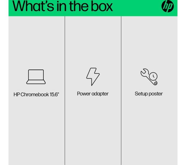 HP 15a-nb0502sa 15.6" Chromebook Plus - Intel® Core i3, 128 GB SSD, Silver