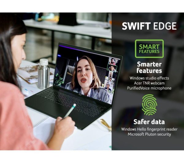 ACER Swift Edge 16" Laptop - AMD Ryzen 7, 1 TB SSD, Black
