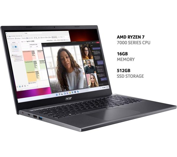 ACER Aspire 5 15.6" Laptop - AMD Ryzen 7, 512 GB SSD, Grey