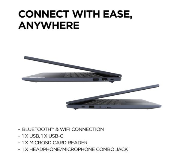 LENOVO IdeaPad Slim 3 15.6" Chromebook - IntelÂ® CeleronÂ®, 64 GB eMMC, Blue