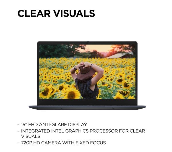 LENOVO IdeaPad Slim 3 15.6" Chromebook - IntelÂ® CeleronÂ®, 64 GB eMMC, Blue