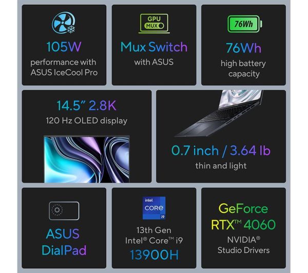 ASUS Zenbook Pro 14 OLED 14" Laptop - Intel® Core i9, 1 TB SSD, Black