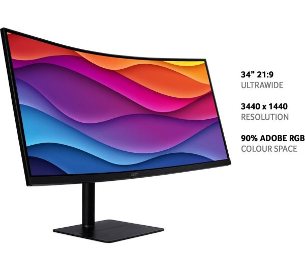 ACER CZ342CUR Wide Quad HD 34" Curved VA LCD Monitor - Black