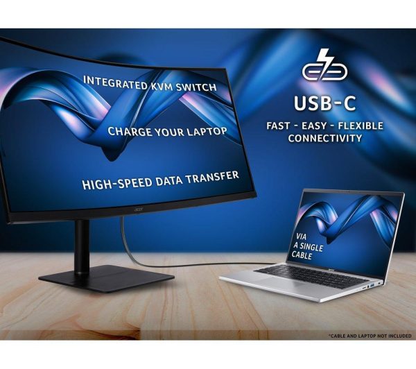 ACER CZ342CUR Wide Quad HD 34" Curved VA LCD Monitor - Black