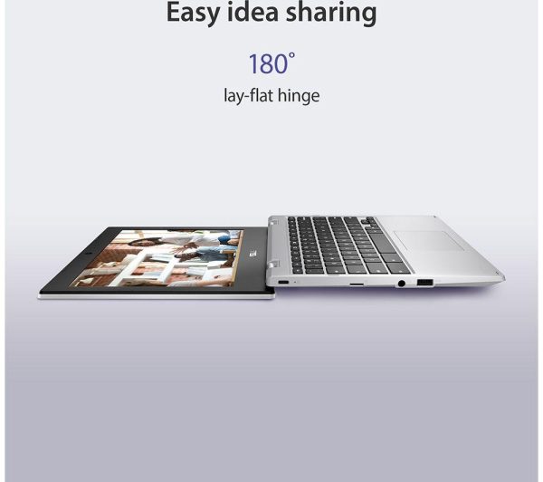 ASUS CX1 11.6" Chromebook - IntelÂ® CeleronÂ®, 64 GB eMMC, Silver