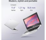 ASUS CX1 11.6" Chromebook - IntelÂ® CeleronÂ®, 64 GB eMMC, Silver