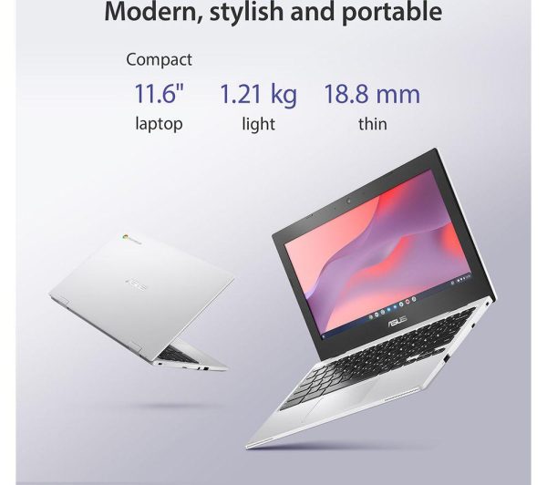 ASUS CX1 11.6" Chromebook - IntelÂ® CeleronÂ®, 64 GB eMMC, Silver