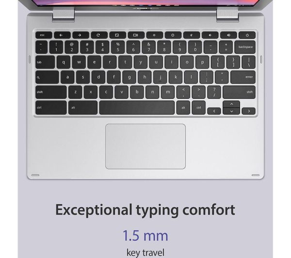 ASUS CX1 11.6" Chromebook - IntelÂ® CeleronÂ®, 64 GB eMMC, Silver