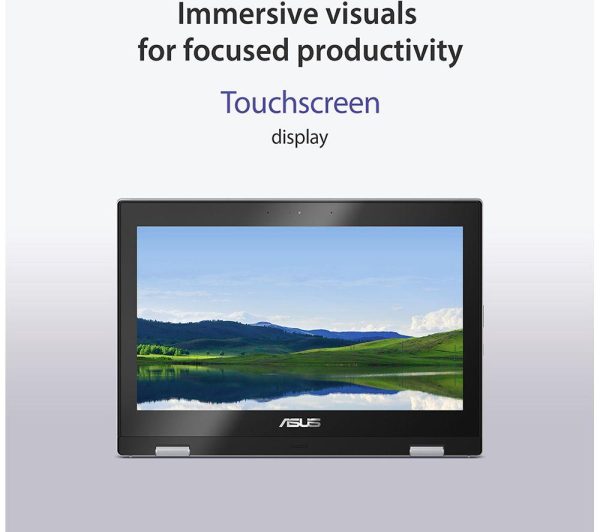 ASUS CX1 11.6" 2 in 1 Chromebook - IntelÂ® CeleronÂ®, 64 GB eMMC, Silver