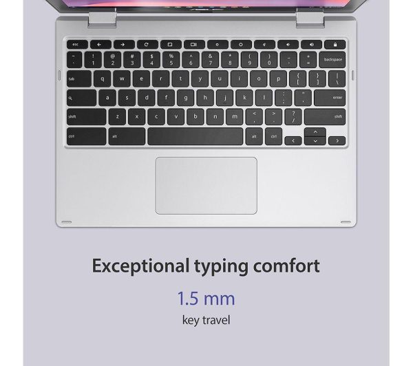 ASUS CX1 11.6" 2 in 1 Chromebook - IntelÂ® CeleronÂ®, 64 GB eMMC, Silver