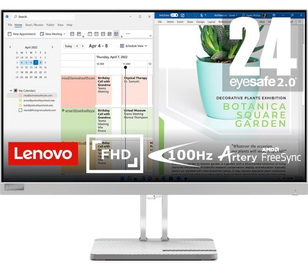 LENOVO L24e-40 Full HD 23.8" VA LCD Monitor - Grey