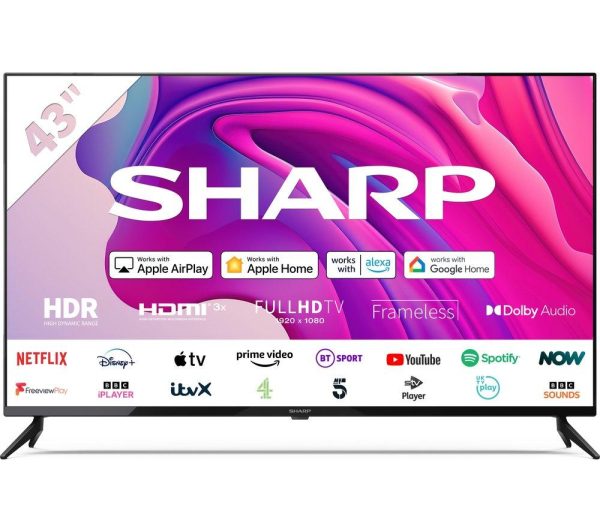 SHARP 2T-C43FD7KF1FB 43" Smart Full HD HDR LED TV