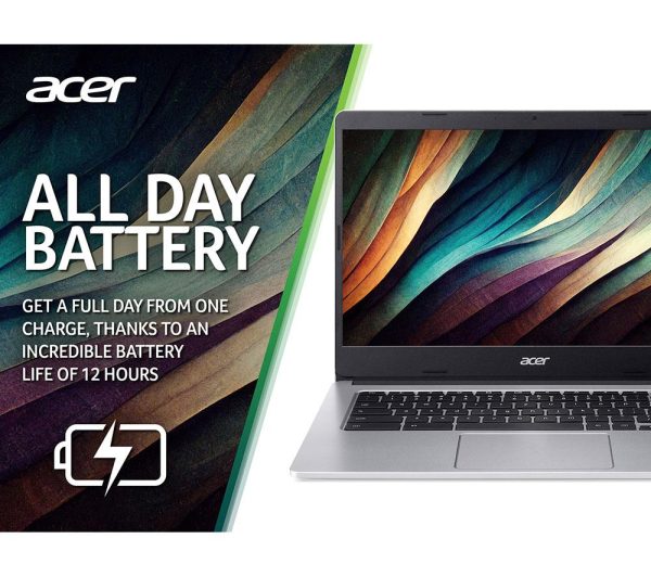 ACER 314 14" Chromebook - MediaTek MT8183C, 128 GB eMMC, Silver