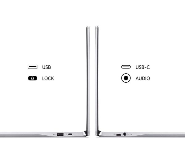 ACER 314 14" Chromebook - MediaTek MT8183C, 128 GB eMMC, Silver