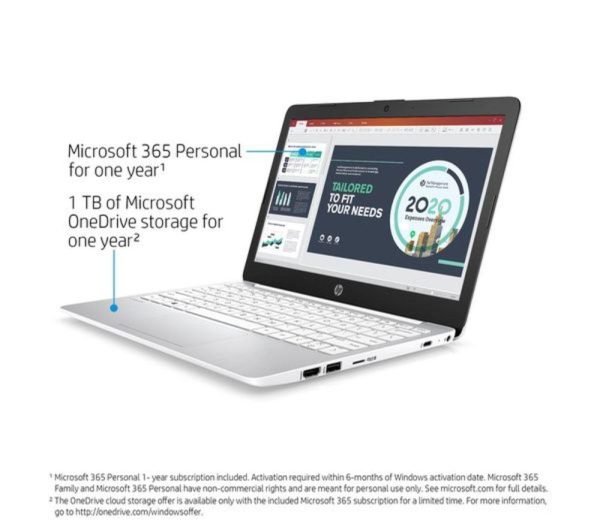 HP Stream 11-ak0515sa 11" Refurbished Laptop - IntelÂ® CeleronÂ®, 64 GB eMMC, White (Excellent Condition)