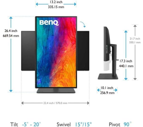 BENQ PD2506Q Quad HD 25" IPS Monitor - Black