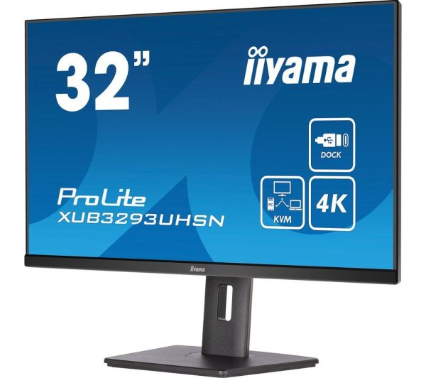 IIYAMA ProLite XUB3293UHSN-B5 4K Ultra HD 32" IPS LCD Monitor - Black