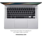 ACER Spin 314 14" 2 in 1 Chromebook - IntelÂ® CeleronÂ®, 128 GB eMMC, Silver