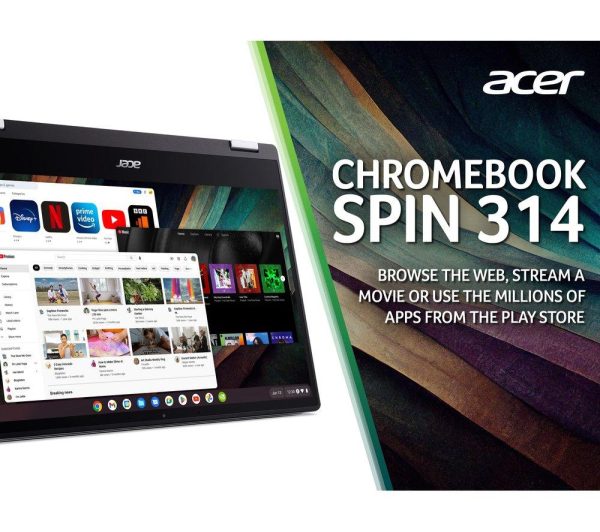 ACER Spin 314 14" 2 in 1 Chromebook - IntelÂ® CeleronÂ®, 128 GB eMMC, Silver