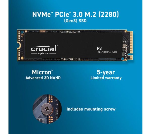 CRUCIAL P3 M.2 Internal SSD - 4 TB