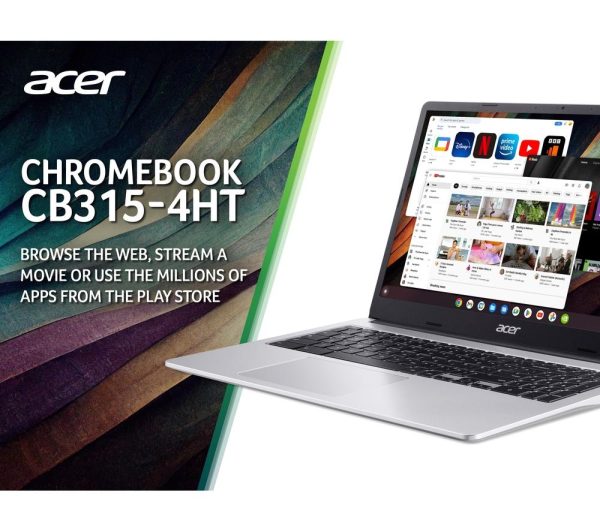 ACER 315 15.6" Chromebook - IntelÂ® PentiumÂ®, 128 GB eMMC, Silver