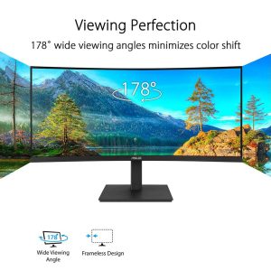 ASUS VA34VCPSN Wide Quad HD 34" Curved VA LED Monitor - Black