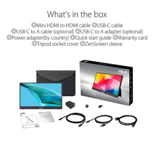 ASUS ZenScreen MB16AHG Full HD 15.6" IPS LED Portable Monitor - Black