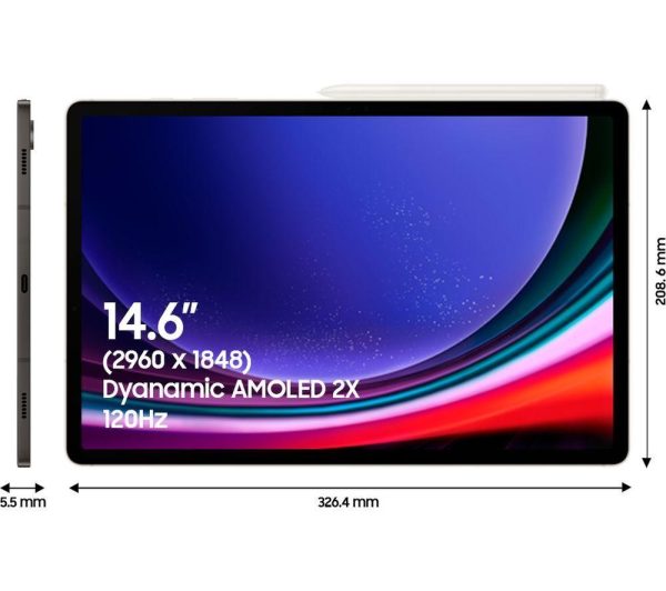 SAMSUNG Galaxy Tab S9 Ultra 14.6" Tablet (1 TB, Beige) & Galaxy Tab S9 Ultra Slim Book Cover Keyboard Case Bundle