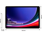 SAMSUNG Galaxy Tab S9 11" Tablet (128 GB, Beige) & Galaxy Tab S9 Slim Book Cover Keyboard Case Bundle