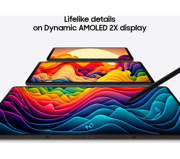 SAMSUNG Galaxy Tab S9+ 12.4" Tablet (256 GB, Graphite) & Galaxy Tab S9+ Slim Book Cover Keyboard Case Bundle
