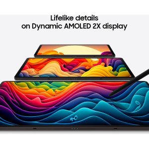 SAMSUNG Galaxy Tab S9+ 12.4" Tablet (256 GB, Beige) & Galaxy Tab S9+ Slim Book Cover Keyboard Case Bundle