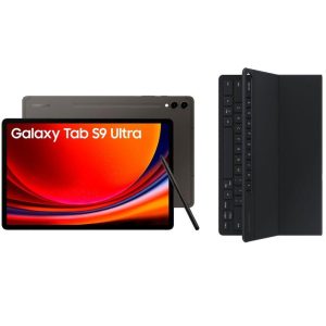 SAMSUNG Galaxy Tab S9 Ultra 14.6" 5G Tablet (512 GB, Graphite) & Galaxy Tab S9 Ultra Slim Book Cover Keyboard Case Bundle