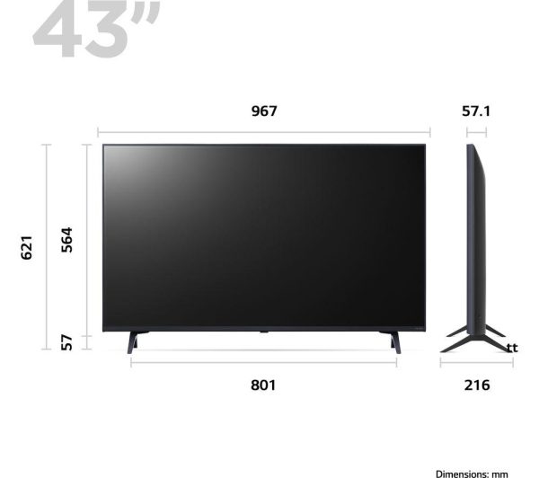 LG 43QNED756RA 43" Smart 4K Ultra HD HDR QNED TV with Amazon Alexa