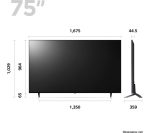 LG 75QNED756RA 75" Smart 4K Ultra HD HDR QNED TV with Amazon Alexa