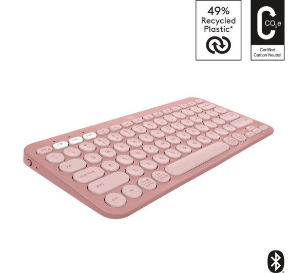 LOGITECH Pebble Keys 2 K380S Wireless Keyboard - Pink