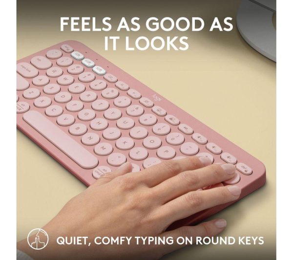 LOGITECH Pebble Keys 2 K380S Wireless Keyboard - Pink