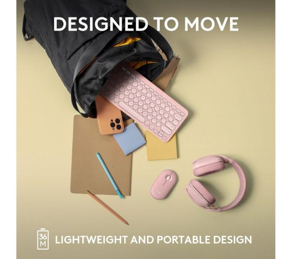 LOGITECH Pebble Keys 2 K380S Wireless Keyboard - Pink