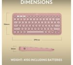 LOGITECH Pebble Keys 2 K380S Wireless Keyboard - Pink