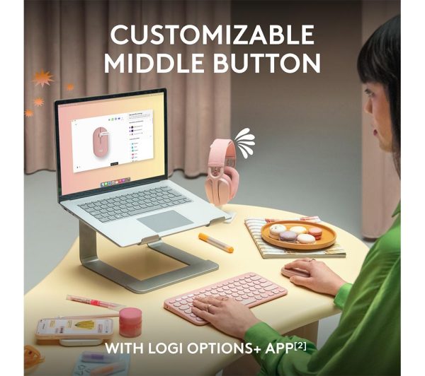 LOGITECH Pebble 2 M350S Wireless Optical Mouse - Rose